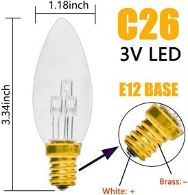 img 3 attached to 💡 Набор из 6 лампочек заменителей светодиодных ламп C26 от Goothy: решение для качественного освещения.