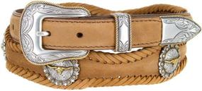 img 4 attached to Western Cowboy Matching Conchos Leather Men's Accessories