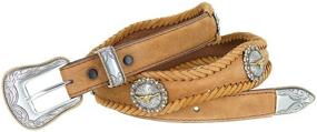 img 2 attached to Western Cowboy Matching Conchos Leather Men's Accessories