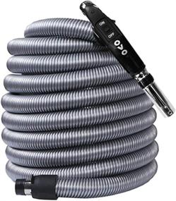 img 3 attached to 🔌 OVO Universal Central Vacuum - 50ft Black Low Voltage Switch Control Hose - Fits Most Inlets - Crushproof - With/Without Hose Protector Cover