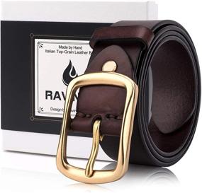 img 3 attached to ☕️ Genuine Leather Classic COFFEE Women's Belt by Ravinte - 115CM, High-Quality Women's Accessories
