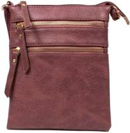 versatile casual double crossbody: women's handbags, wallets & crossbody bags with functional pockets logo