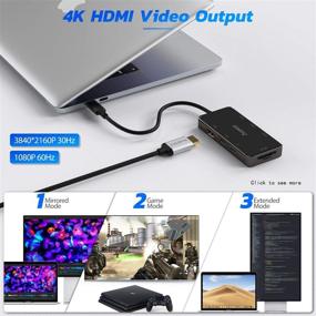 img 2 attached to 🔌 Versatile USB C Hub with 8-in-1 Adapter: USB 3.0, 4K HDMI, SD/TF Reader & Dual USB C Ports for MacBook Dell XPS and More