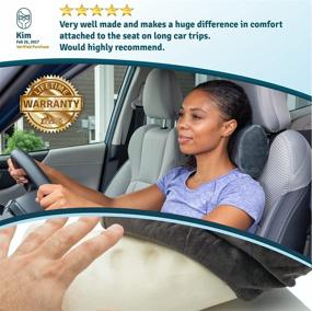 img 1 attached to 🌟 Clinical Grade Memory Foam Neck Pillow Headrest Support Cushion - Ideal for Chairs, Recliners, Driving Bucket Seats