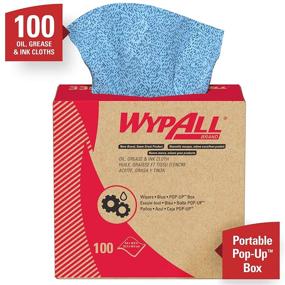 img 2 attached to 🧻 Shop Wypall Kimtech 33570 KIMTEX Disposable Wipers - Low Lint, Pop-Up Box - Blue (500 Count, Case of 5)!