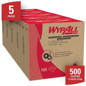 img 3 attached to 🧻 Shop Wypall Kimtech 33570 KIMTEX Disposable Wipers - Low Lint, Pop-Up Box - Blue (500 Count, Case of 5)!