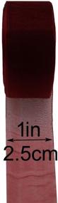 img 1 attached to 🎀 Organza Ribbon 1 Inch by 100 Yards (2 Rolls) - Sheer Ribbon for Party Decorations, Gift Wrapping, and Crafts in 25033 Wine Red (1 in)