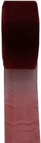 img 2 attached to 🎀 Organza Ribbon 1 Inch by 100 Yards (2 Rolls) - Sheer Ribbon for Party Decorations, Gift Wrapping, and Crafts in 25033 Wine Red (1 in)