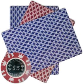 img 2 attached to Brybelly Coin Inlay Poker Chip Set - 50-Pack of 15-Gram Heavyweight Clay Composite Chips