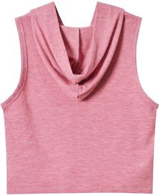 img 3 attached to 👚 Perfashion Girls Sleeveless Tank Top T-Shirt with Cropped Hoodie & Casual Pullover