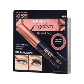 img 3 attached to 👁️ KISS Magnetic Eyeliner, Black, 0.16 oz, Smudge-Proof, Biotin-Infused, Fragrance-Free, Dye-Free, Paraben-Free, Petrochemical-Free, Formaldehyde-Free with Precision Tip Brush