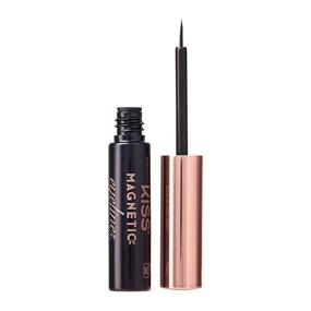 img 1 attached to 👁️ KISS Magnetic Eyeliner, Black, 0.16 oz, Smudge-Proof, Biotin-Infused, Fragrance-Free, Dye-Free, Paraben-Free, Petrochemical-Free, Formaldehyde-Free with Precision Tip Brush