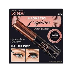 img 4 attached to 👁️ KISS Magnetic Eyeliner, Black, 0.16 oz, Smudge-Proof, Biotin-Infused, Fragrance-Free, Dye-Free, Paraben-Free, Petrochemical-Free, Formaldehyde-Free with Precision Tip Brush