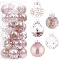 christmas ornaments 60mm shatterproof sparkling decorations logo