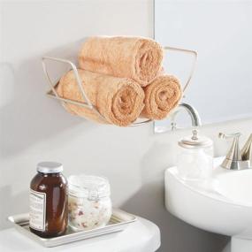 img 3 attached to MDesign Decorative Bathroom Organizer Washcloths