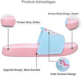 img 3 attached to NADARDA Детские сандалии-тапочки с антискользящей подошвой и детской обувью.