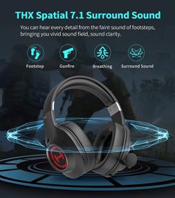 img 3 attached to 🎧 HECATE G2 II Gaming Headset USB Headphones with Mic, RGB Lighting for PC, PS4, PS5 - Black | THX 7.1 Surround Sound, 50mm Drivers