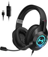 🎧 hecate g2 ii gaming headset usb headphones with mic, rgb lighting for pc, ps4, ps5 - black | thx 7.1 surround sound, 50mm drivers logo
