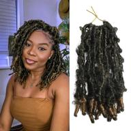 yebo 7 packs butterfly locs crochet hair extensions 12 inch/ t27 - distressed locs synthetic hair in natural black color logo