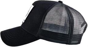 img 2 attached to 🧢 Unisex Animal Mesh Trucker Hat: Stylish Snapback Baseball Caps with Square Patch Design