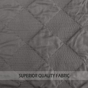 img 3 attached to 🛏️ Ultra Soft Natural Union Grey Quilt Set Full/Queen - Stone-Washed 3 Piece Microfiber Bedspread Coverlet Set with Shams - Lightweight Bedding Cover for Queen/Full Beds - 86''x96'' (Grey)