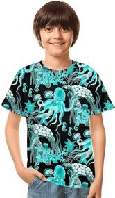 img 4 attached to Crewneck Watercolor Seahorses T Shirt Athletic