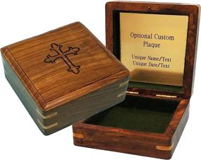 img 1 attached to 🧭 Stanley London Antique Brass Desk Compass with Laser Engraved Cross: Perfect Personalized Gift for Baptism, Confirmation, Missionary, or Birthday.