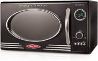 nostalgia retro rmo4bk 0.9 cu ft 800w countertop microwave oven with 5 power levels, 12 cook settings, led display - jet black логотип