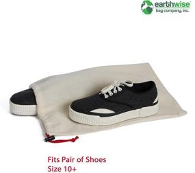 img 2 attached to 👟 Cotton Shoe Storage Bags by Earthwise
