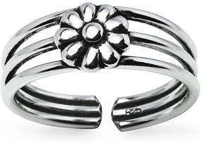 img 3 attached to Sterling Silver Flower Hawaiian Adjustable