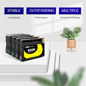 img 3 attached to 🖨️ GP Image Remanufactured Ink Cartridge Replacement for HP 932XL 933XL 932 933 XL, Compatible with Officejet 7110 6600 6700 6100 7612 7610 Printers, 4-Pack (Black, Cyan, Magenta, Yellow)