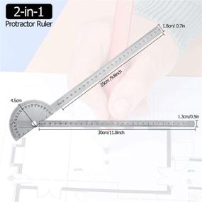 img 3 attached to Precision Stainless Woodworking Protractor for Accurate Degree Measurement