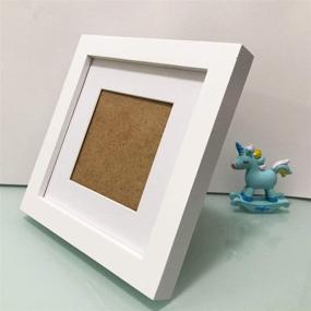 img 3 attached to 🖼️ ZXT-parts 6x6 Picture Frames White - Solid Wood Frame with Perspex Panel, Tabletop or Wall Mount, Tear Protective Film Included