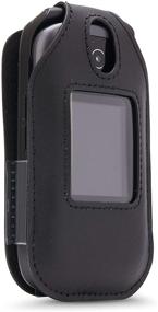 img 4 attached to 📱 Enhanced BELTRON Leather Fitted Case for Consumer Cellular Link Z2332, Link II Z2335 Flip Phone - Upgraded Features: 360° Rotating Belt Clip, Ultimate Screen & Keypad Protection with Secure Fit