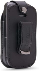 img 3 attached to 📱 Enhanced BELTRON Leather Fitted Case for Consumer Cellular Link Z2332, Link II Z2335 Flip Phone - Upgraded Features: 360° Rotating Belt Clip, Ultimate Screen & Keypad Protection with Secure Fit