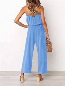 img 1 attached to ZESICA Womens Shoulder Strapless Jumpsuit Women's Clothing for Jumpsuits, Rompers & Overalls