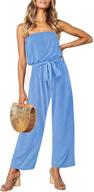 zesica womens shoulder strapless jumpsuit women's clothing for jumpsuits, rompers & overalls logo