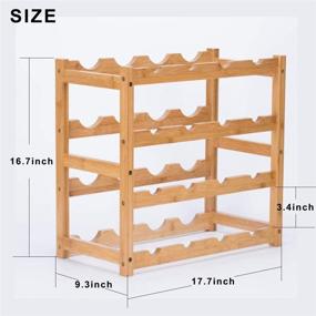 img 2 attached to 🍷 Riipoo Wine Racks: Stylish 4-Tier Wine Shelf Storage and Bottle Holder for Kitchen, Dining Room, Pantry, Cabinet, and Bar!