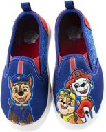 paw patrol marshall boys' toddler sneakers: stylish & comfy footwear for little adventure seekers logo