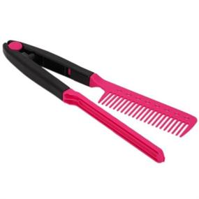 img 3 attached to 💇 DIY Salon Hair Brush Comb - V Shaped Hair Straightener for Hairdressing Styling, Random Color - 1PC