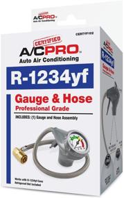 img 2 attached to InterDynamics Certified AC Pro Car Air Conditioner R1234YF Refrigerant AC Recharge Kit with Gauge and Hose, 24-inch, CERTYF102-4