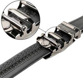 img 1 attached to Bluecell Buckle Automatic Ratchet Leather Men's Accessories