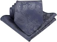 classy and stylish men's silk paisley tie set: elevate your look with sophistication logo