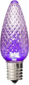 img 4 attached to 🎄 Holiday Lighting Outlet Faceted C9 Christmas Lights with Purple LED Light Bulbs - Festive Indoor & Outdoor Holiday Decoration, Warm Christmas Décor with 3 SMD LEDs in Each Light Bulb - 1 Bulb