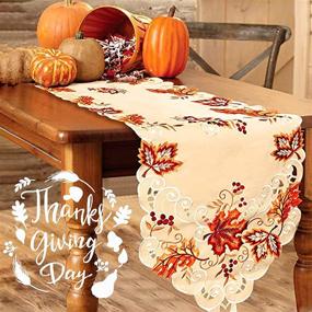 img 4 attached to OurWarm Embroidered Handmade Thanksgiving Decorations: Elevate Your Festivities with Exquisite Embroidery