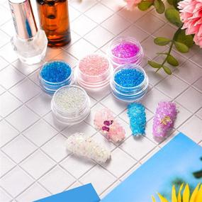 img 1 attached to 📦 12 Boxes Resin Bubble Beads - UV Bottles Water Resin Bubble Beads - Tiny Mini Bubble Beads for DIY Shaker Resin Mold Filler Jewelry Making - 4 Colors: Transparent, Blue, Pink, Purple - 0.6-3 mm