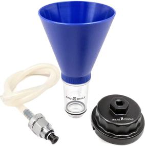 img 4 attached to 🔒 APSG Locking Oil Funnel, Drain Hose &amp; Filter Wrench for Toyota/Lexus/Scion Vehicles - No-Spill Tool for Fast &amp; Easy Oil Fill &amp; Drain with No Mess, Screws Directly into Filler Neck