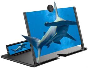 img 4 attached to 📺 Enhance Your Viewing Experience with TANOKY 12" Screen Amplifier - 3D Magnifier Projector Stand for Movies, Videos, and Gaming!
