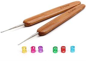 img 4 attached to 🧶 Dreadlocks Crochet Hook Set for Hair - 0.5mm + 0.75mm Needles for Braid Craft Tool (2 pcs)