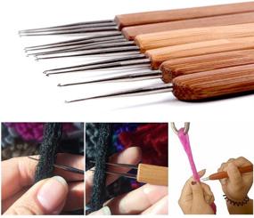 img 1 attached to 🧶 Dreadlocks Crochet Hook Set for Hair - 0.5mm + 0.75mm Needles for Braid Craft Tool (2 pcs)